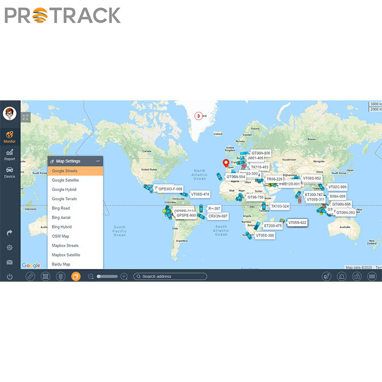 Онлайн-програмна платформа для відстеження GPS для флоту